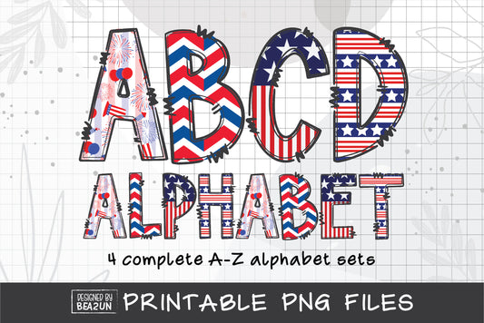 4th of July PNG Letters