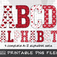 Valentines Alphabet Sublimation