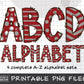 Grey Maroon Alphabet Bundle