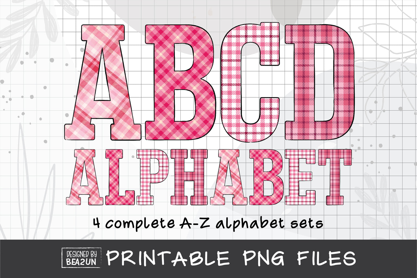 Plaid Valentine Letters