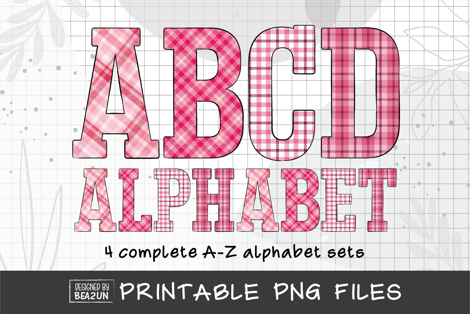 Plaid Valentine Letters