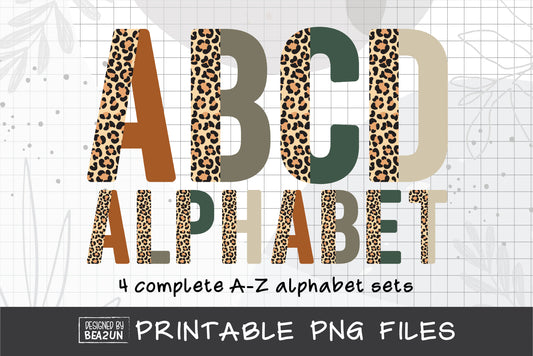 Half Leopard Print Letters Bundle