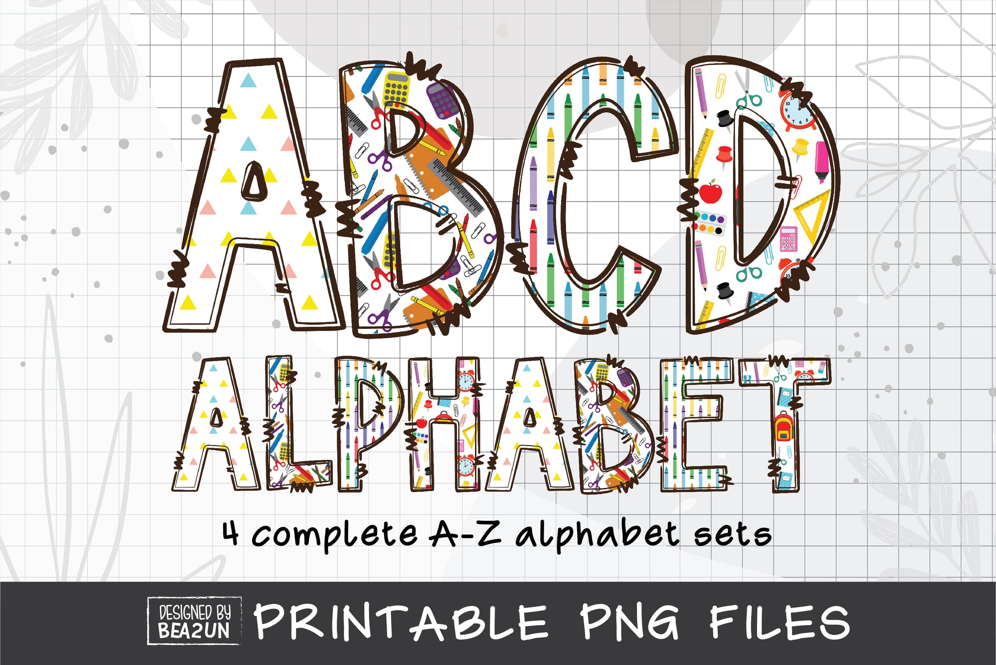 School Printable Font