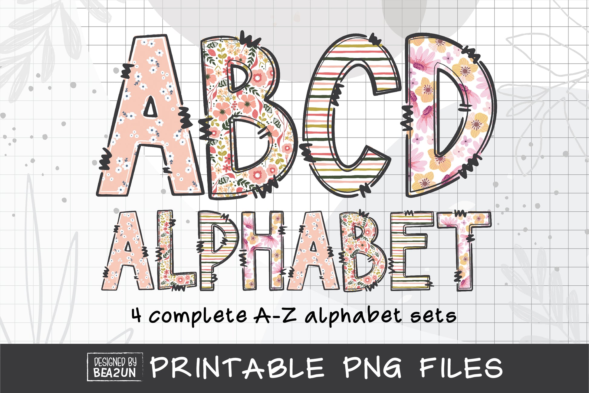 Flower Alphabet Letters