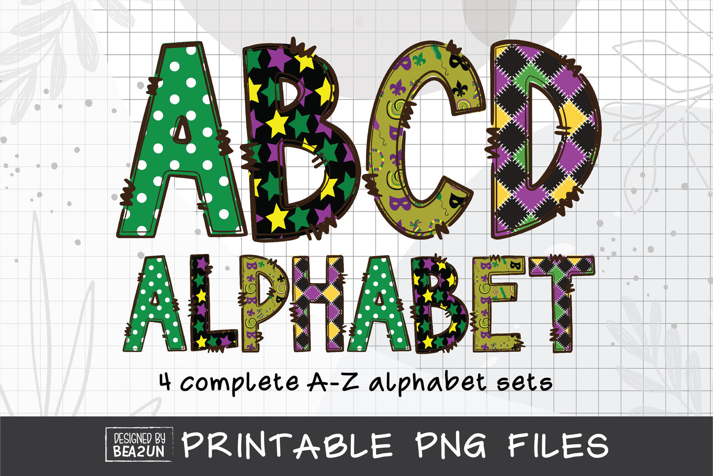 Mardi Gras Alphabet Bundle