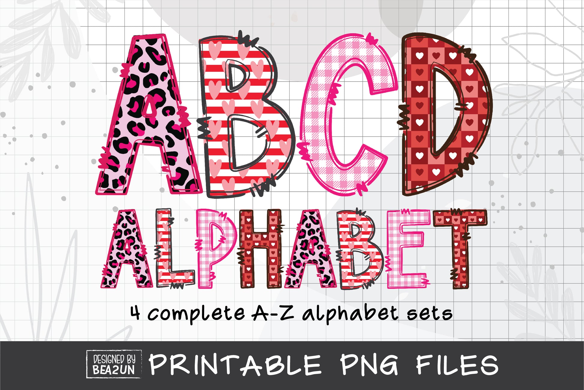 Leopard Alphabet Letters Sublimation Graphic by KumaBearStudio