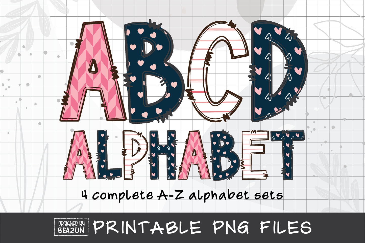 Valentine's Day Alphabet Letters Bundle