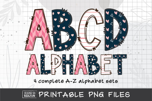 Valentine's Day Alphabet Letters Bundle