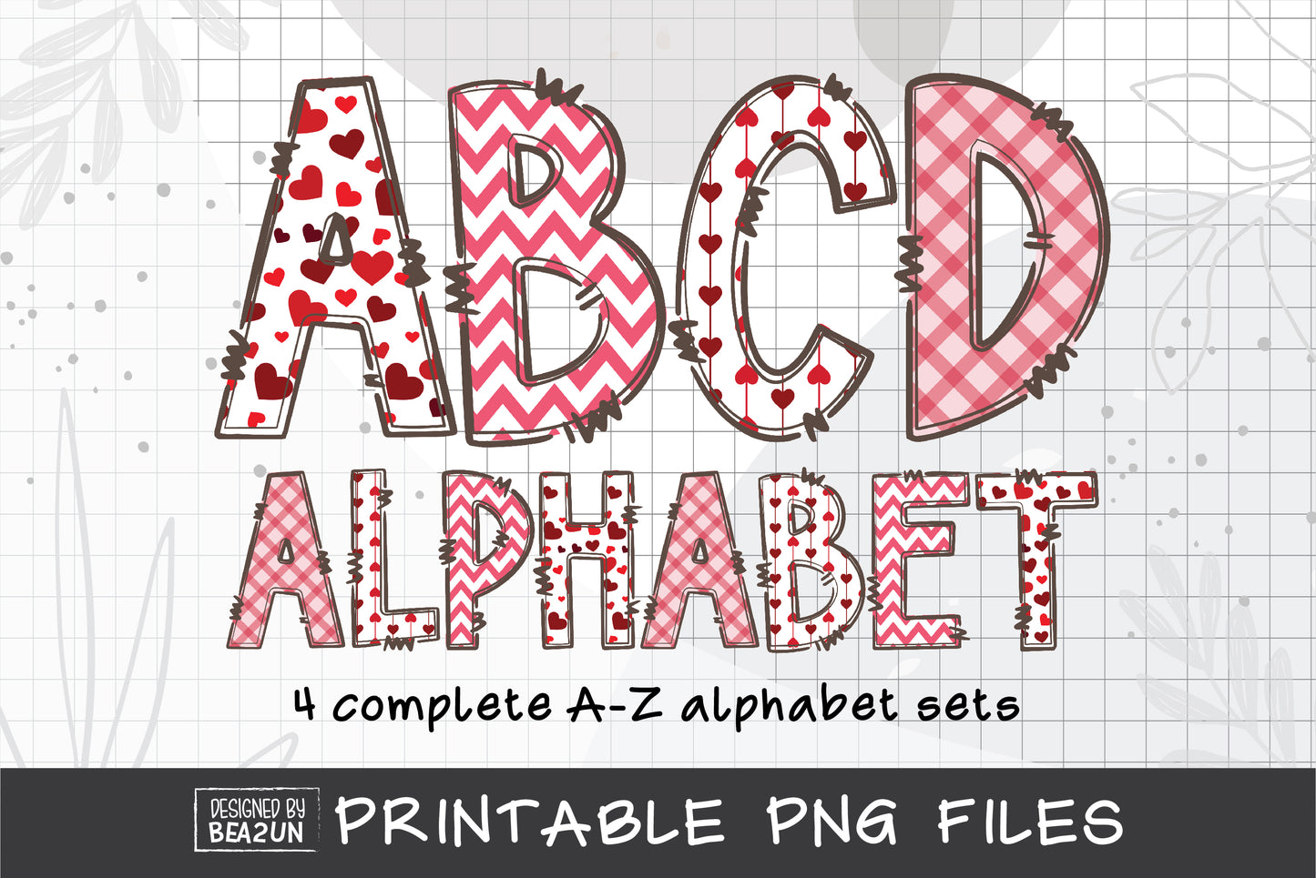 valentine alphabet png