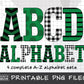 green black sport alphabet letters