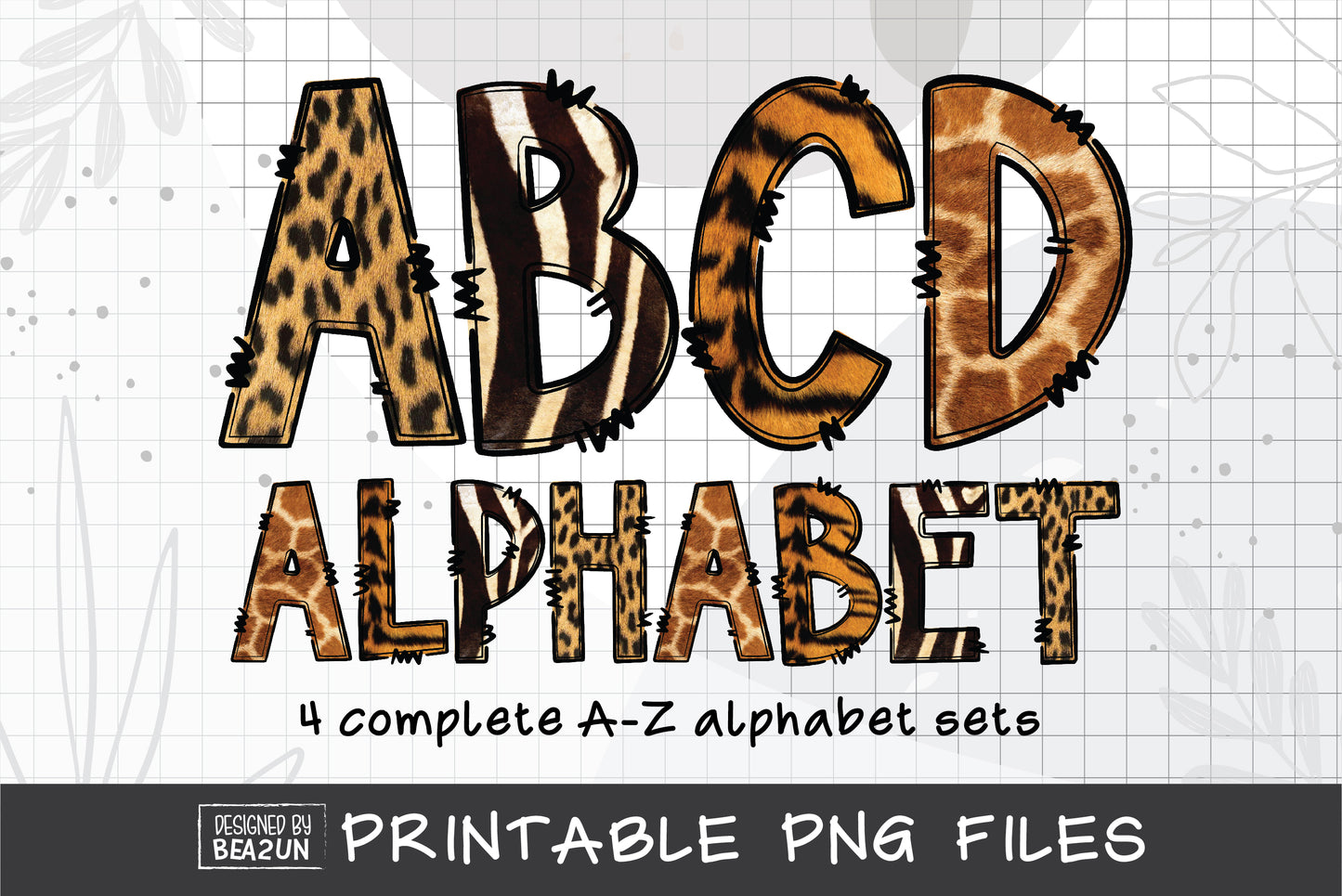 jungle animals alphabet png