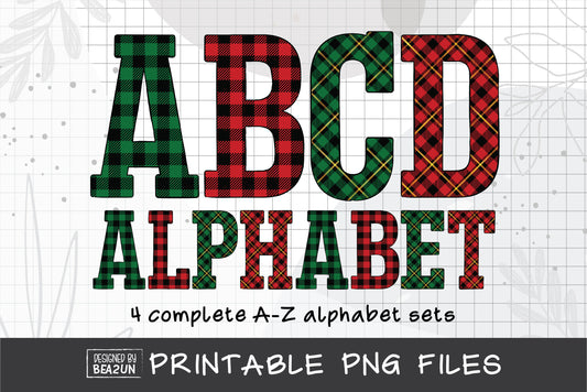 Christmas Plaid Alphabet