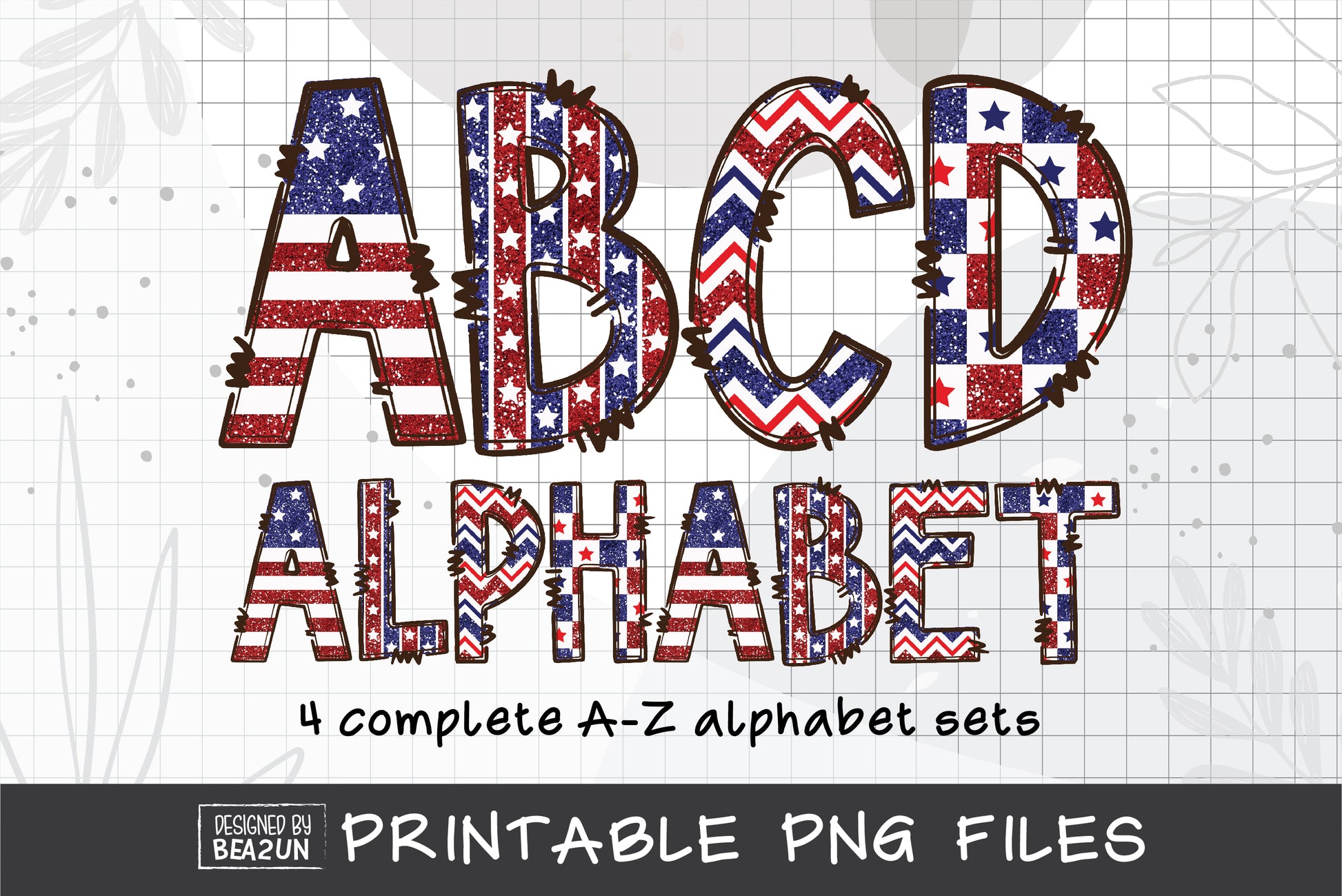 glitter-doodle-alphabet-patriotic-alphabet-letters-png-bundle-4th-of-kumabearstudio for Font Printable Patriotic Alphabet Letters Free Glitter Doodle Alphabet, Patriotic Alphabet Letters PNG Bundle, 4th of – KumaBearStudio for Font Printable Patriotic Alphabet Letters Free
