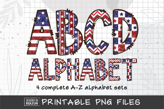 Patriotic Alphabet PNG