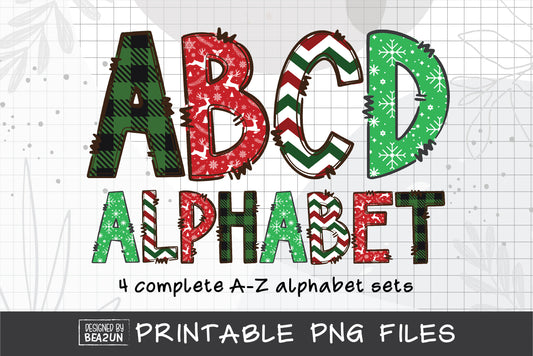 Christmas Doodle Alphabet 