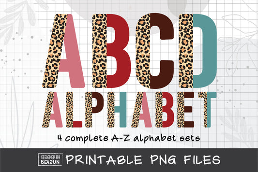 Half Leopard Print Letters Bundle