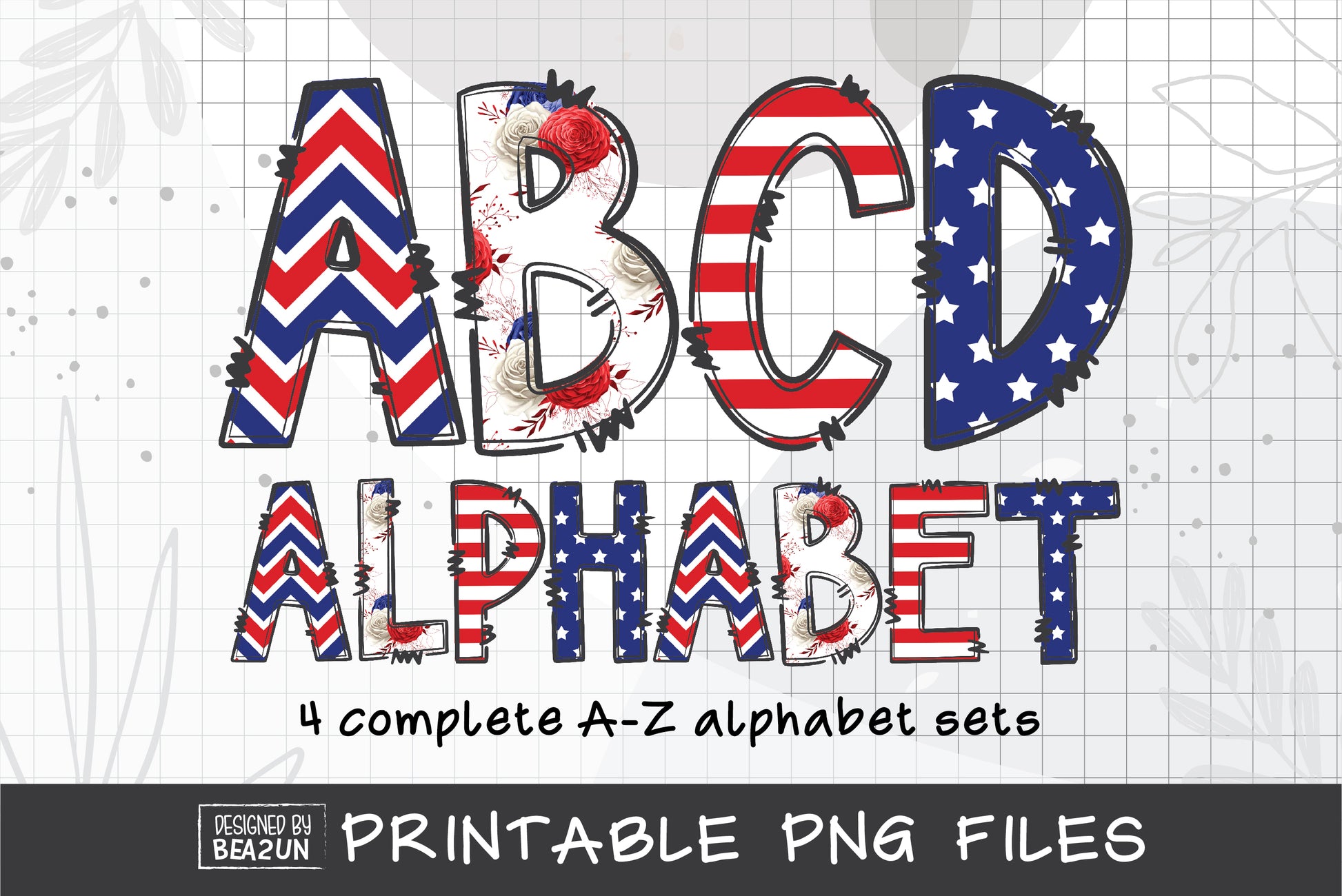 Patriotic Alphabet Letters