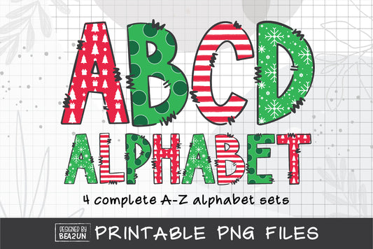 Christmas PNG Alphabet