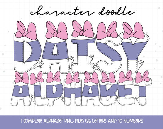 Daisy Duck theme Letters and Numbers