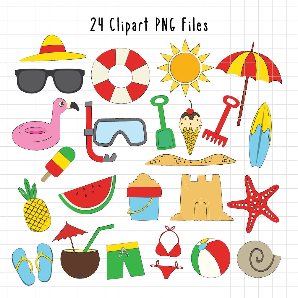 Summer Clipart PNG Design