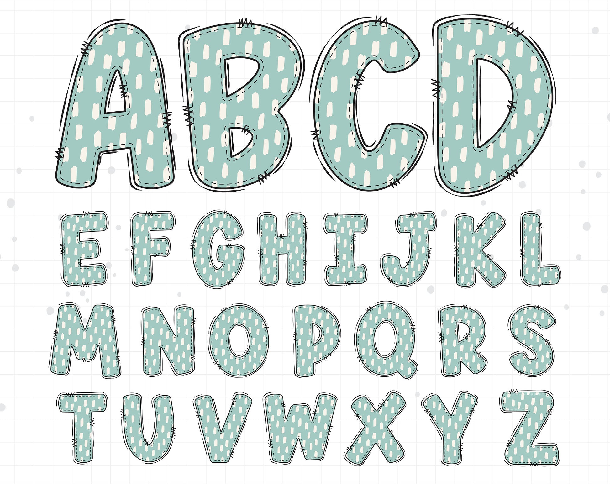 Boho Alphabet PNG