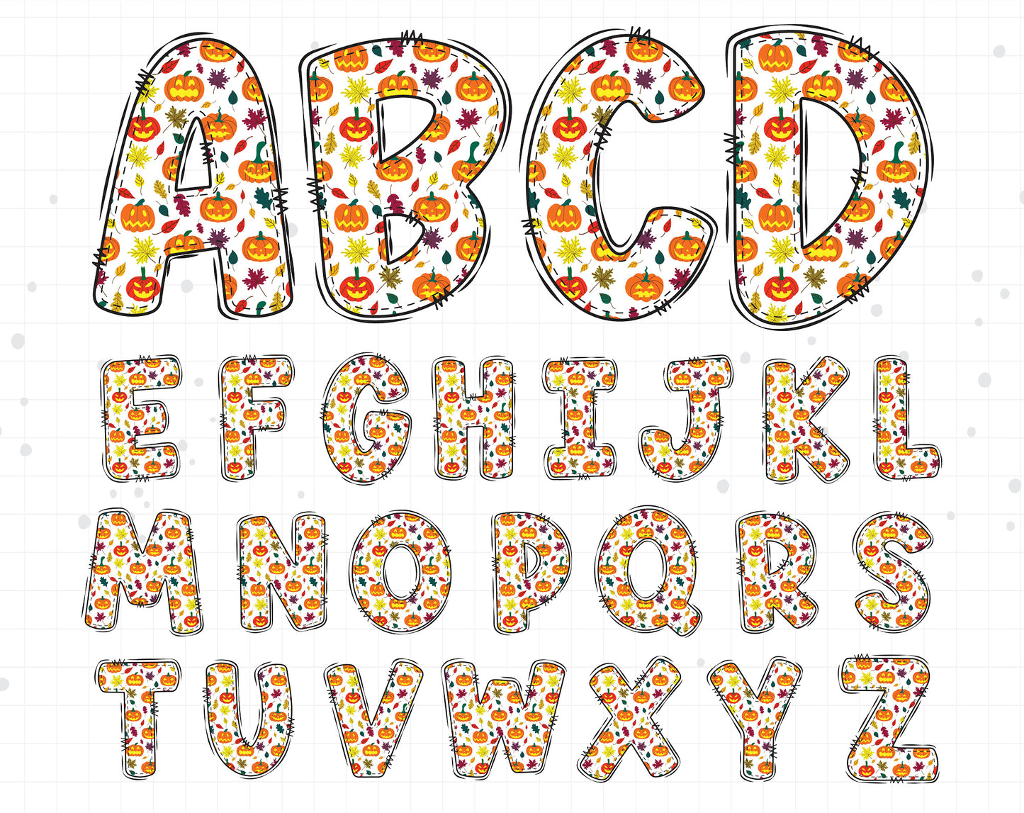 Halloween Doodle Alphabet