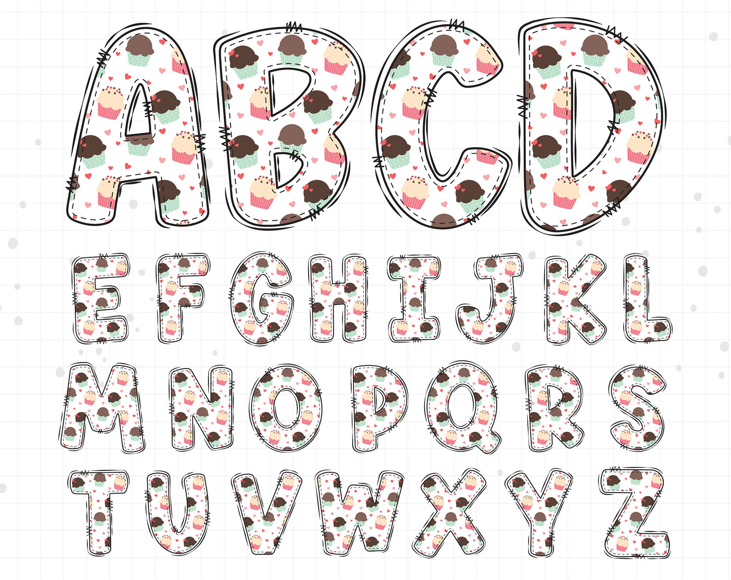 ice cream alphabet clip art