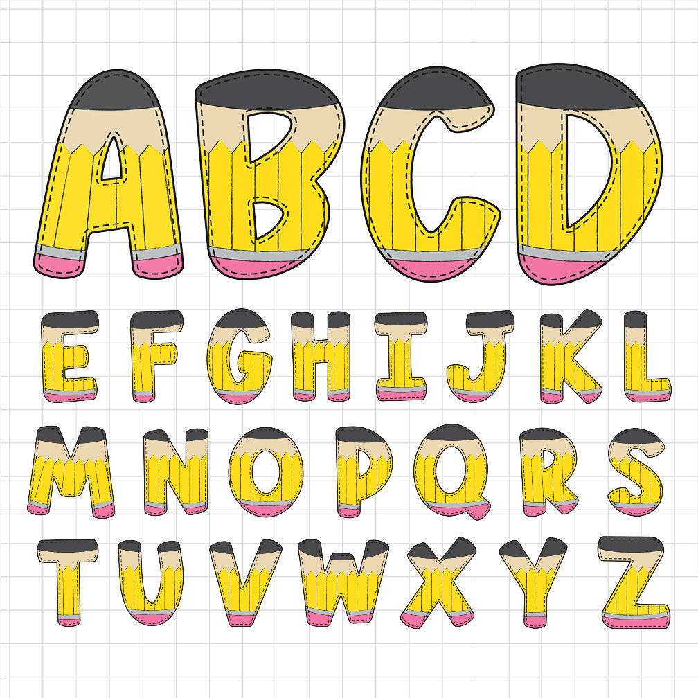 School Alphabet Letters