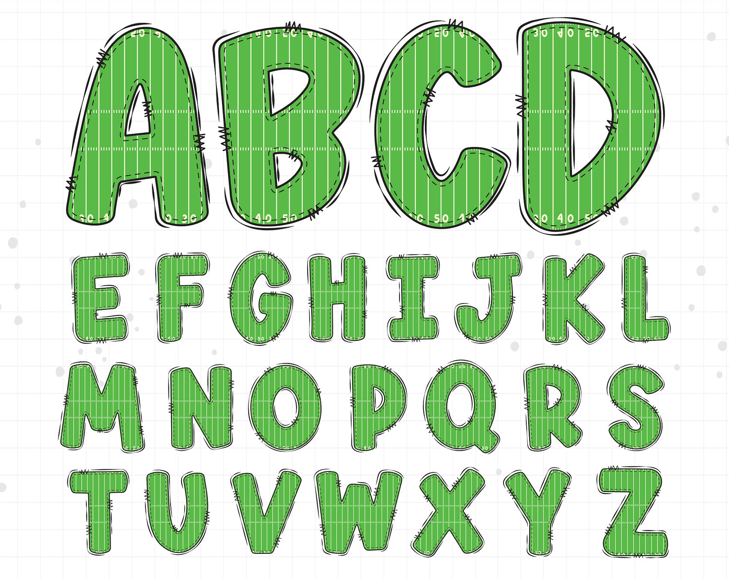 Football Alphabet Letters