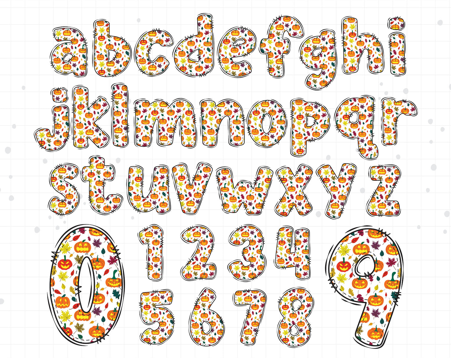 Halloween Doodle Alphabet