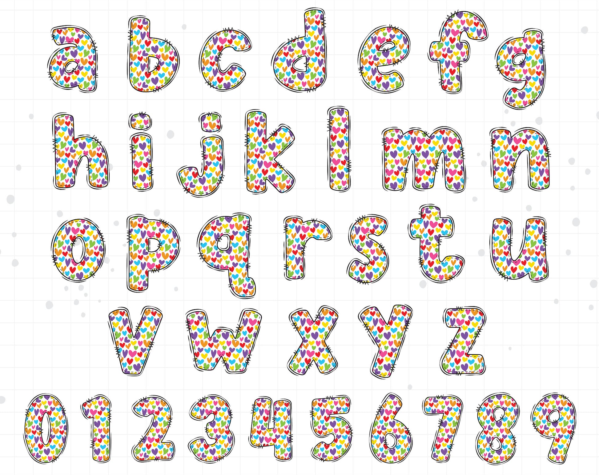 Rainbow Alphabet Letters