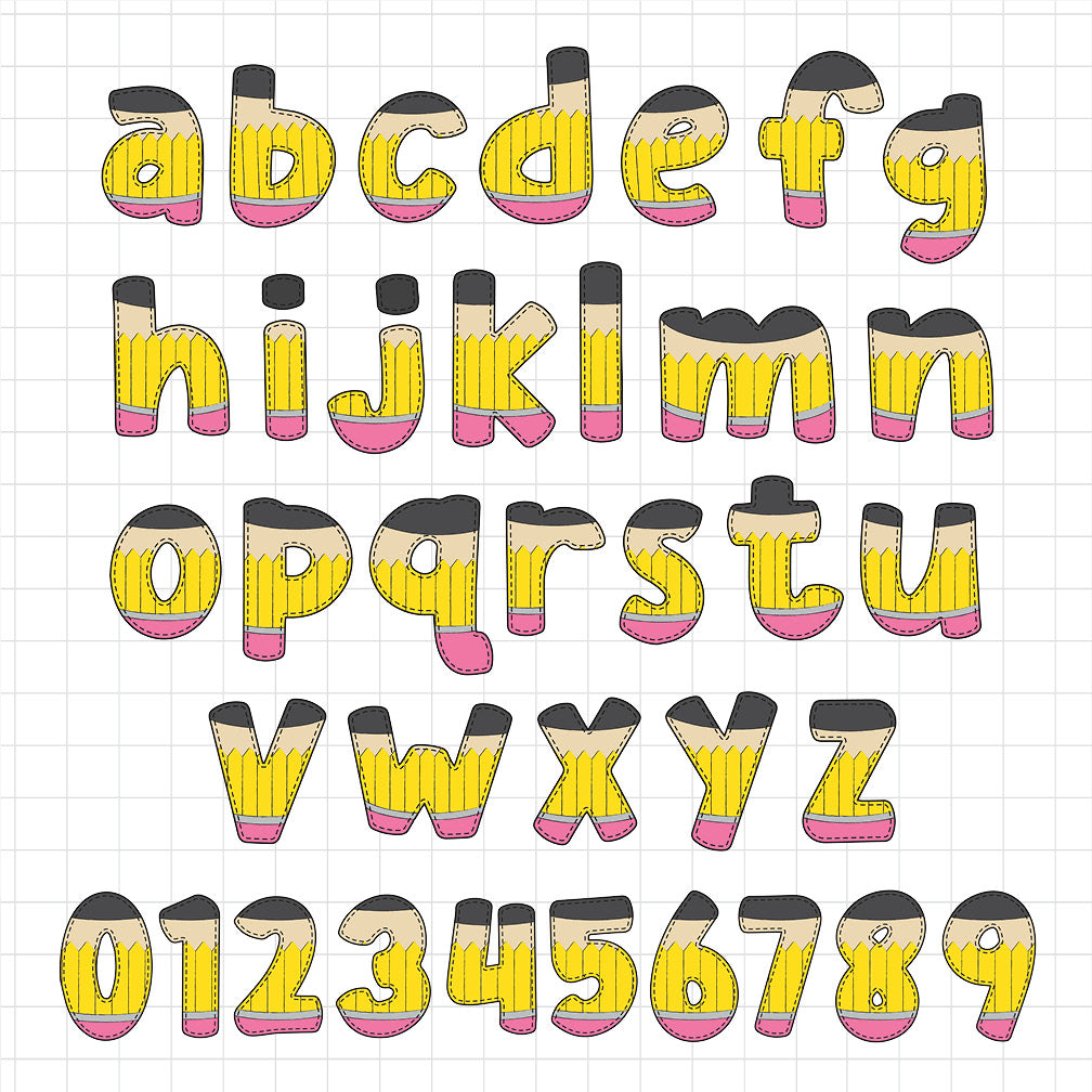 School Alphabet Sublimation