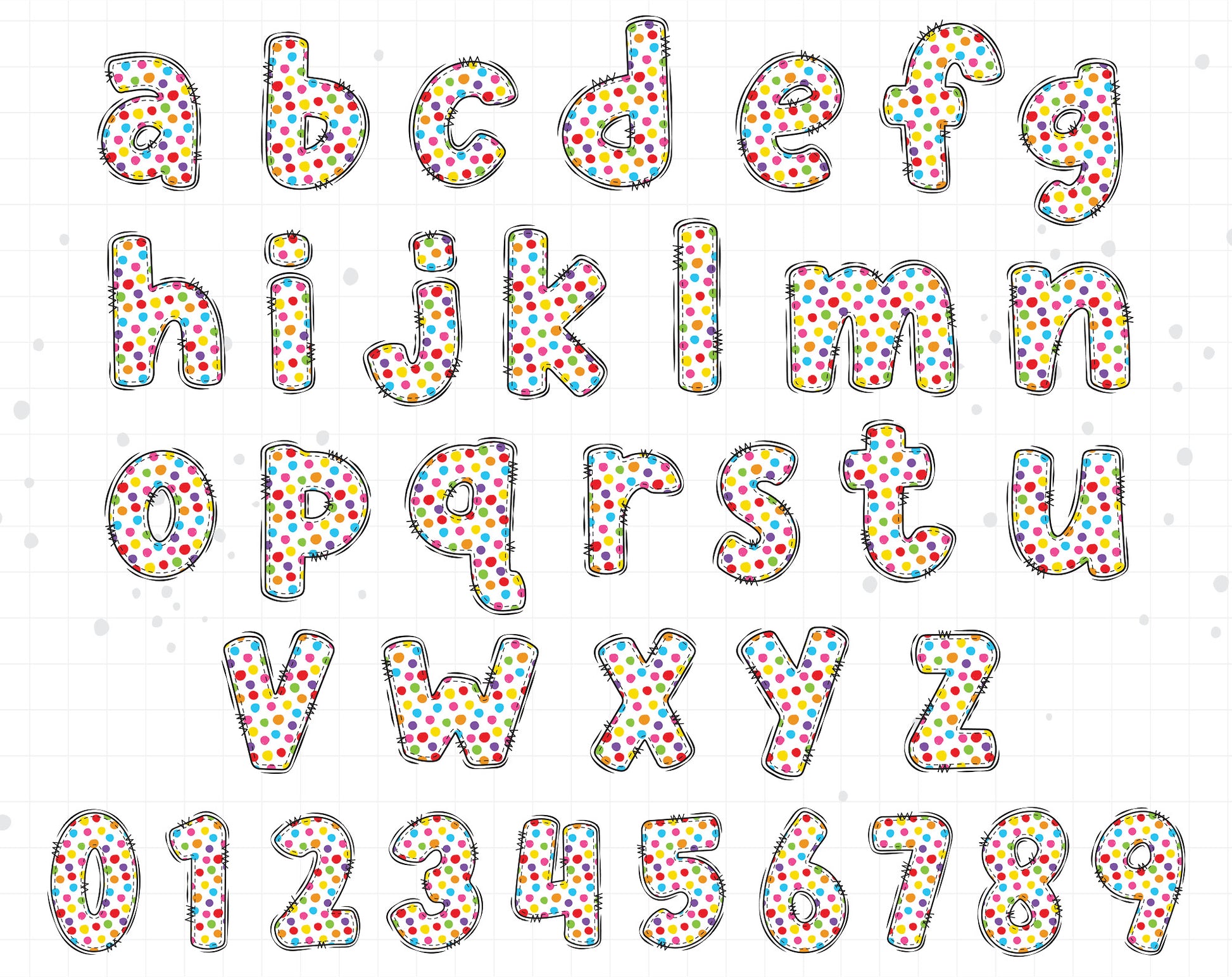 rainbow alphabet letters