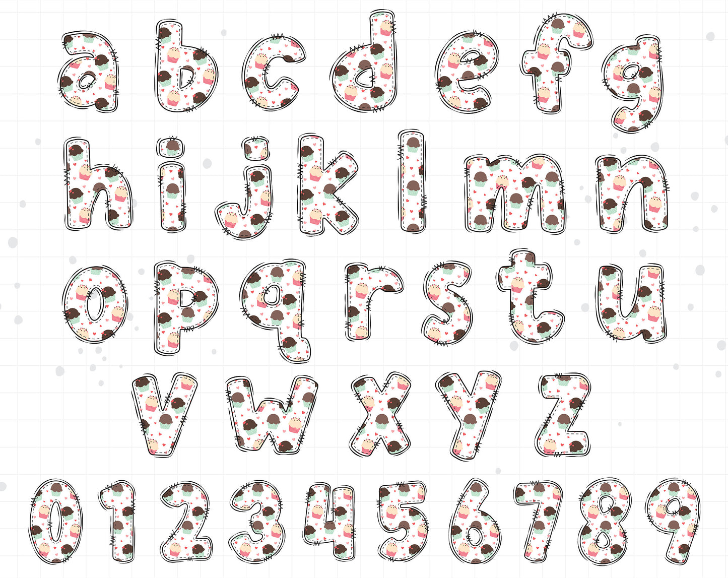 ice cream candy alphabet clipart