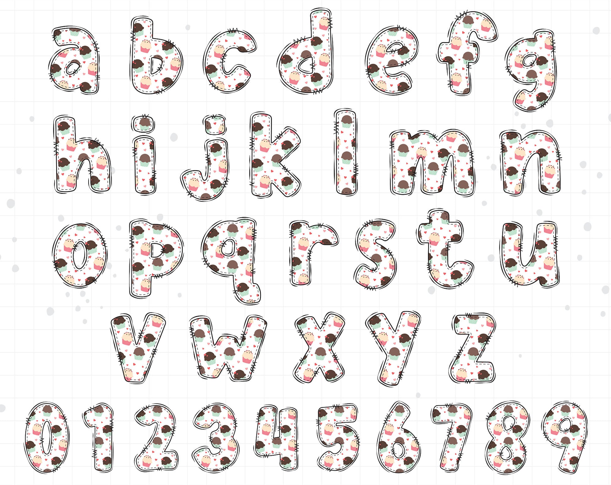 ice cream candy alphabet clipart