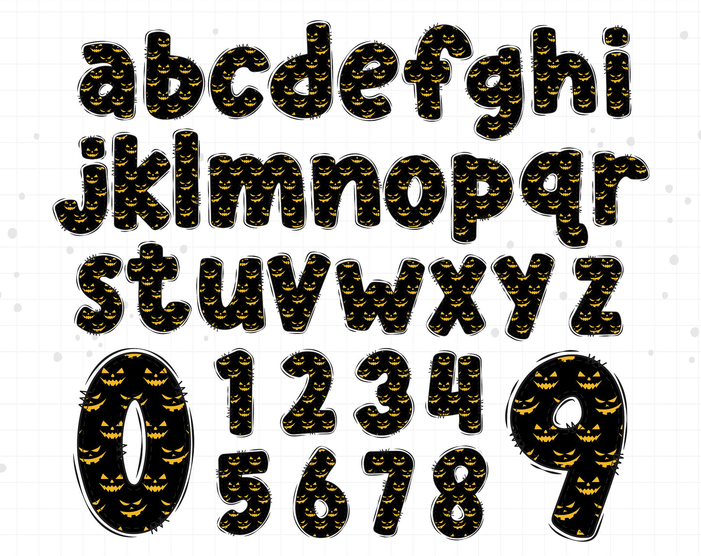 Halloween Alphabet Sublimation