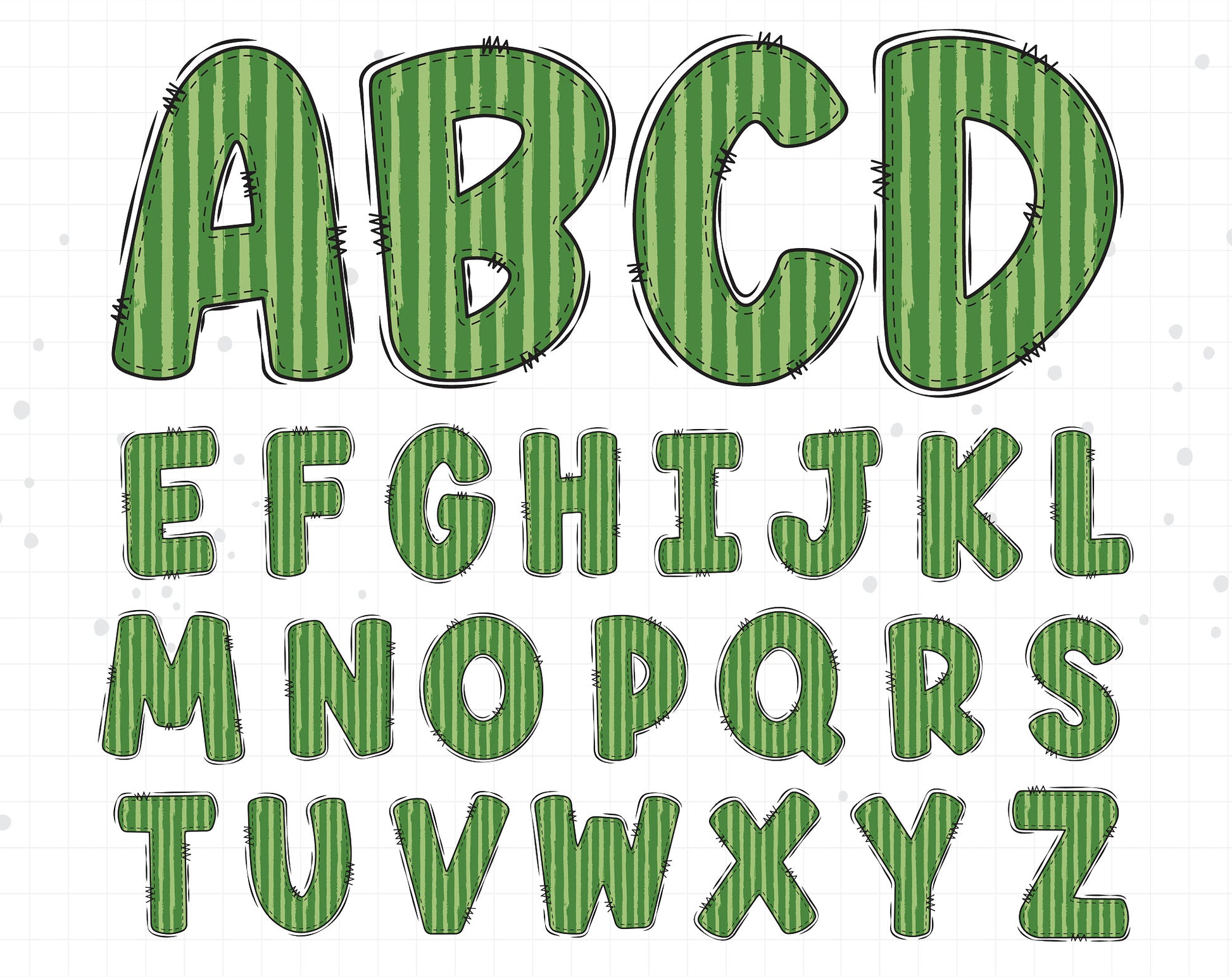 Watermelon Alphabet Letters