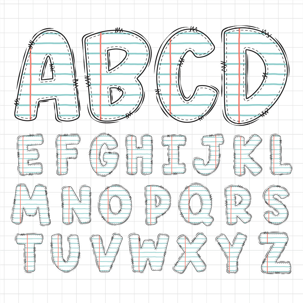 School Alphabet Letters