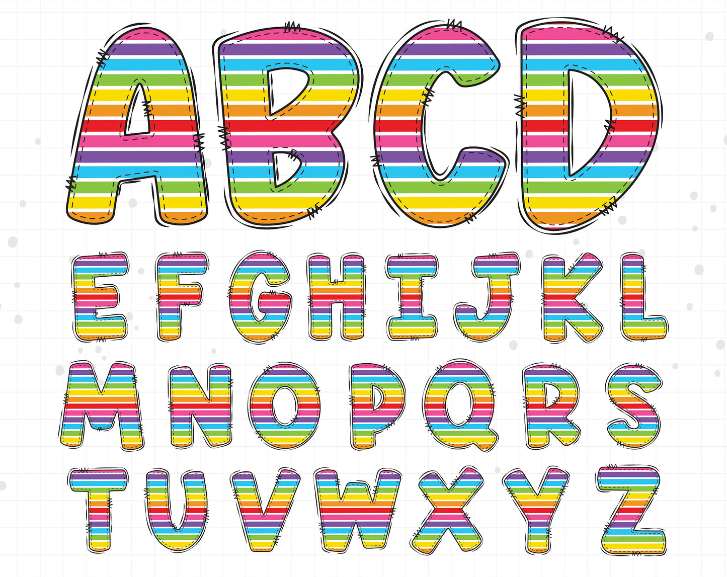 Rainbow Alphabet Letters