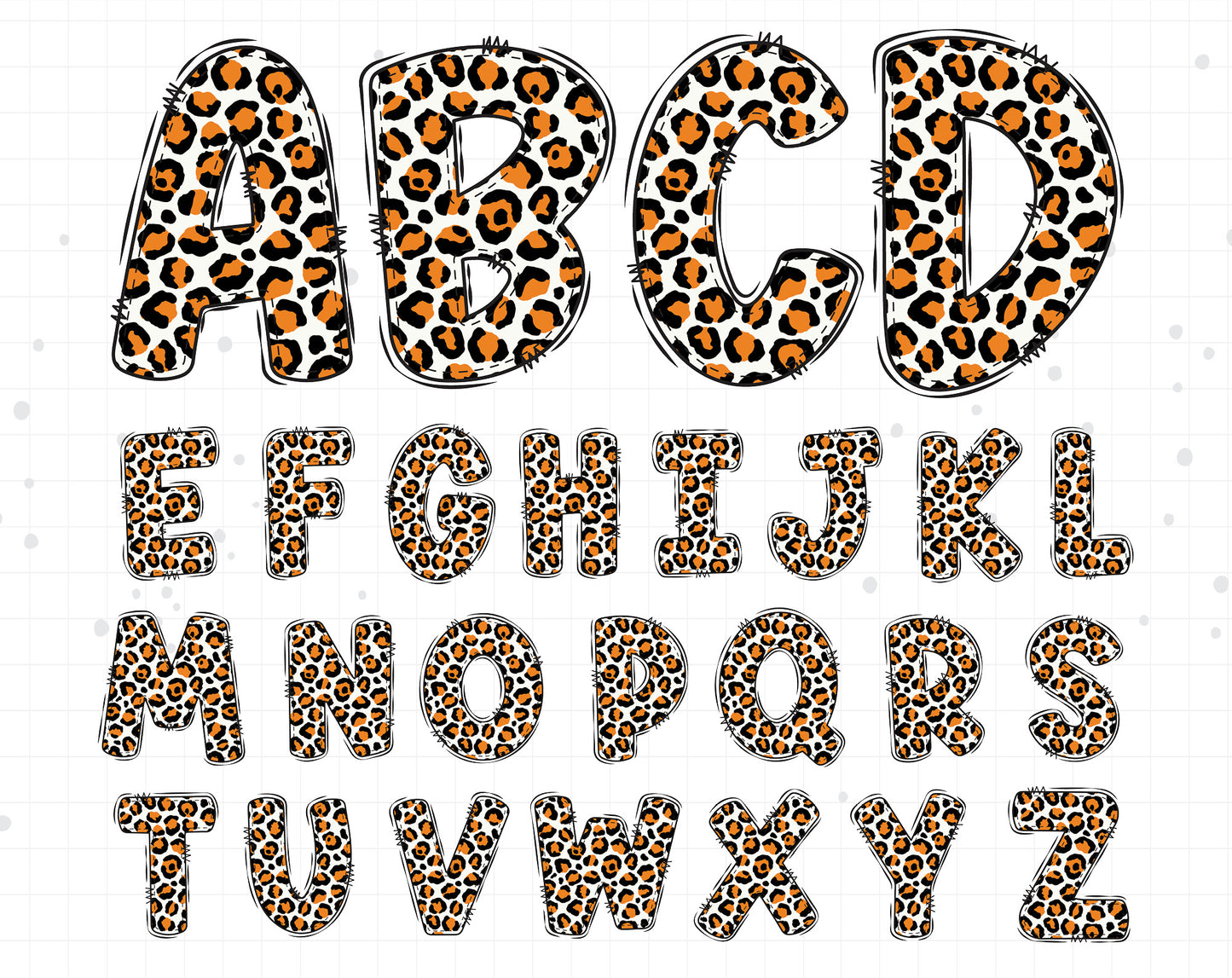 halloween doodle letters