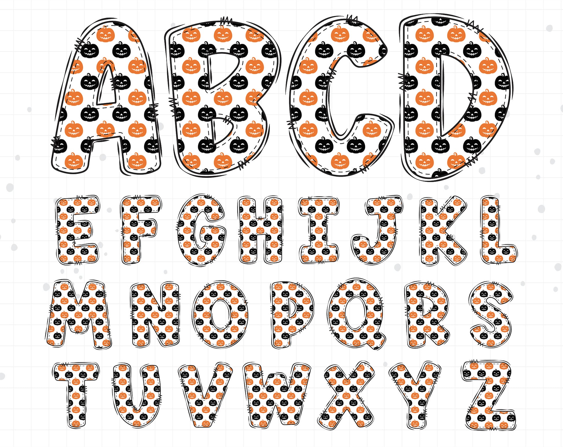 Halloween Alphabet PNG