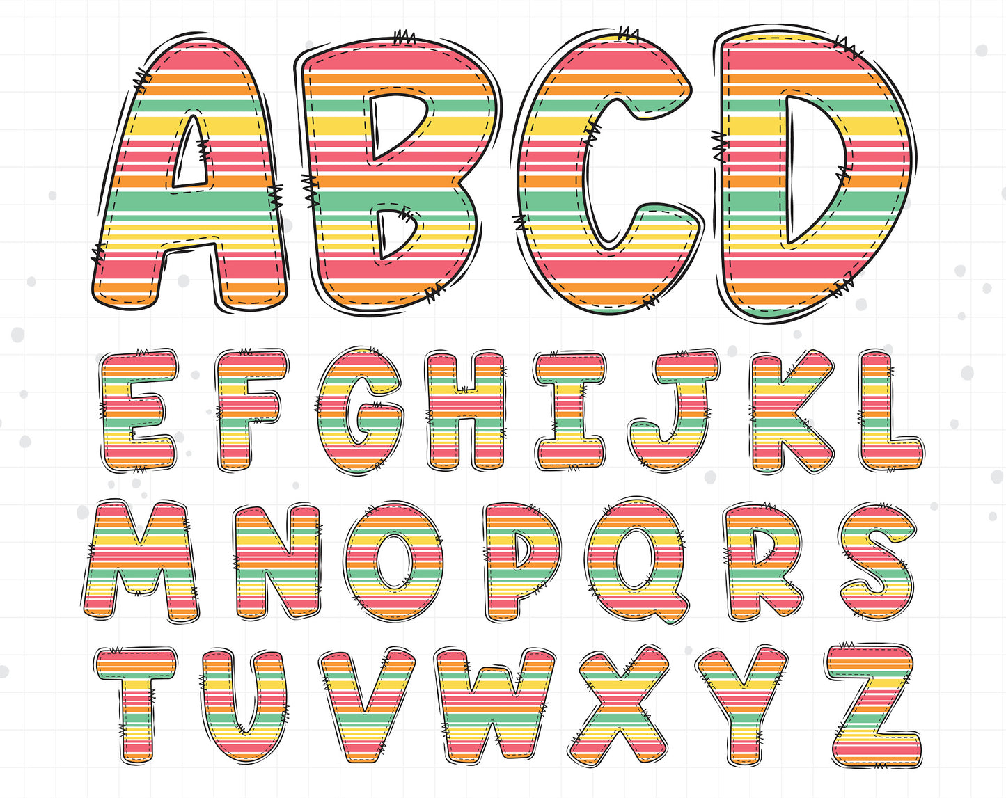 Citrus Doodle Alphabet