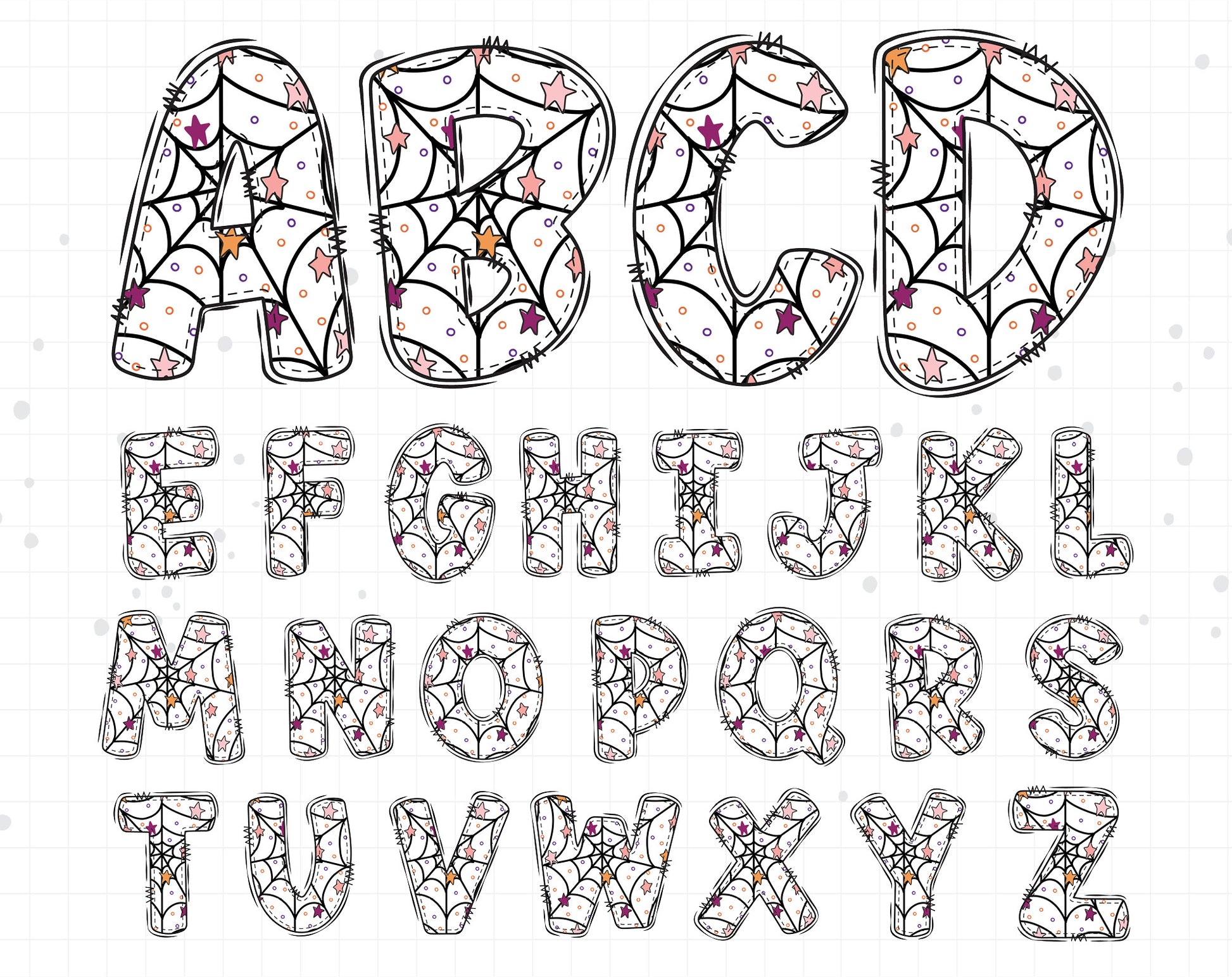 Cute Halloween Alphabet Letters