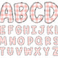 Peach Buffalo Plaid Alphabet Letters