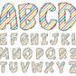 colorful doodle alphabet letters