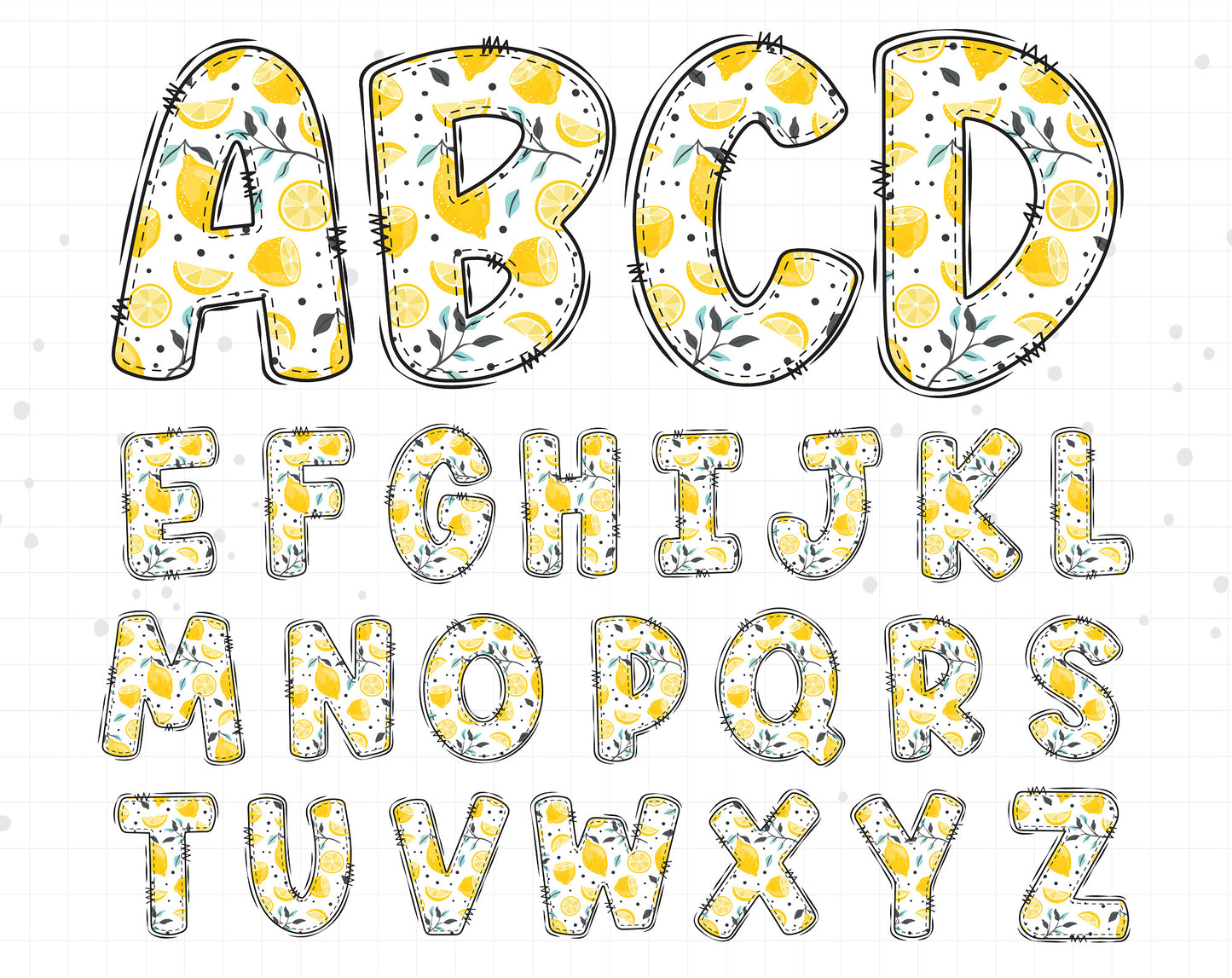 summer lemon alphabet