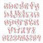 baseball alphabet png sublimation