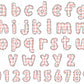 Peach Alphabet Letters