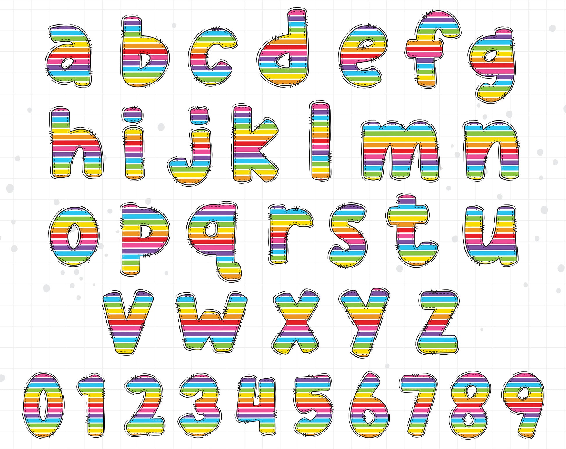 Rainbow Alphabet Letters