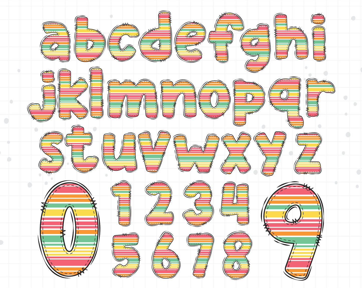 Citrus Alphabet Letters